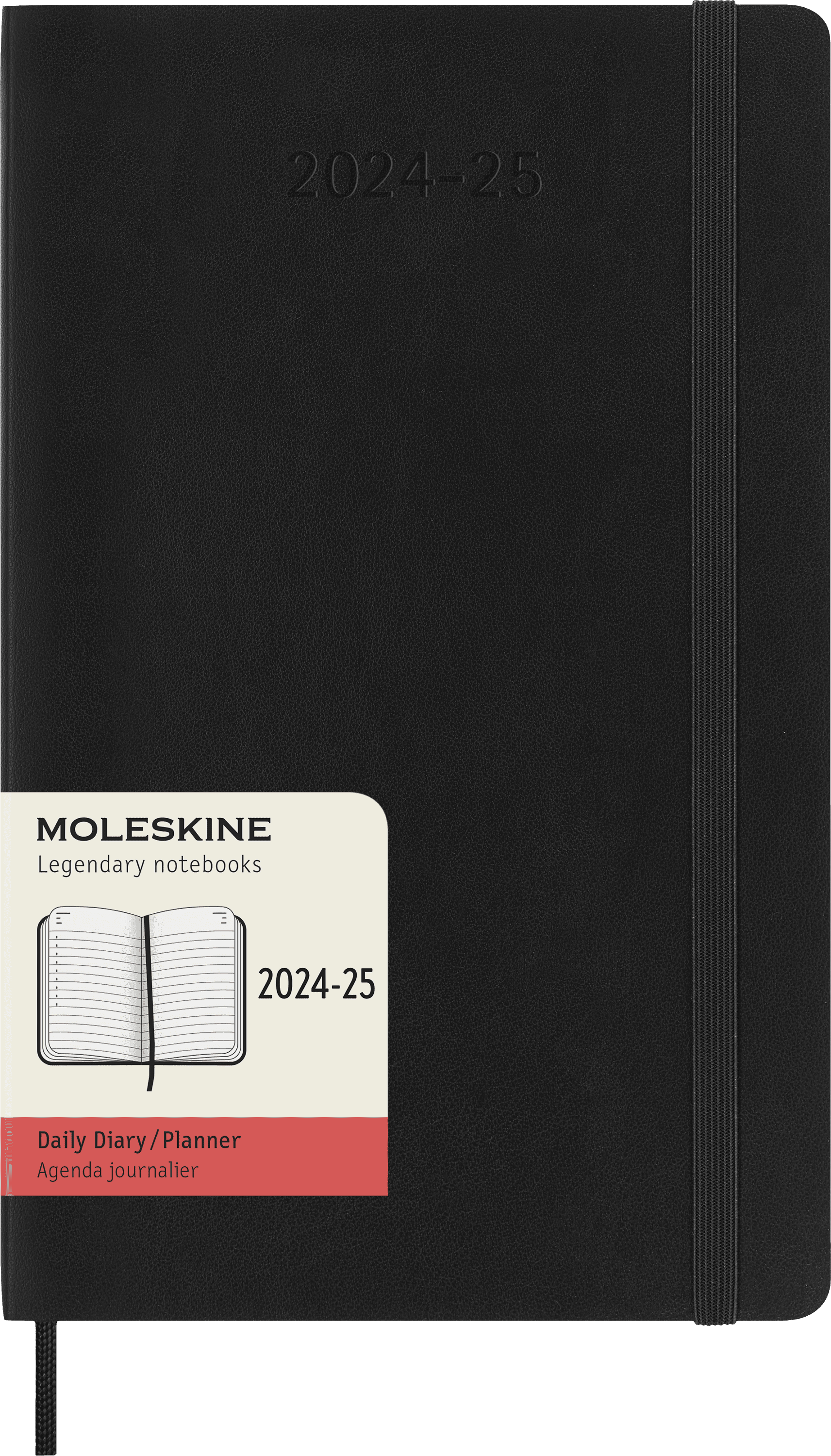 Moleskine Classic 18 Month 2024-2025 Daily Planner, Soft Cover, Large (5" x 8.25"), Black, 608 Pages