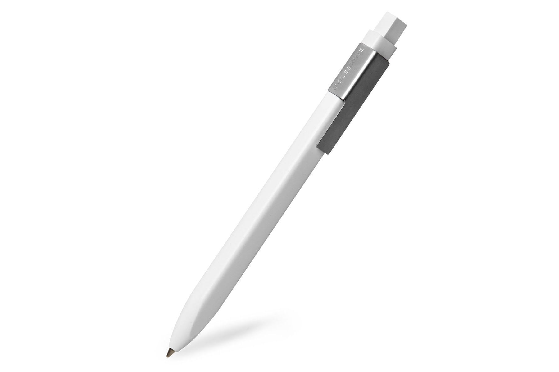 Moleskine Classic Click Ball Pen, White, Large Point (1.0 MM), Black Ink (Other)
