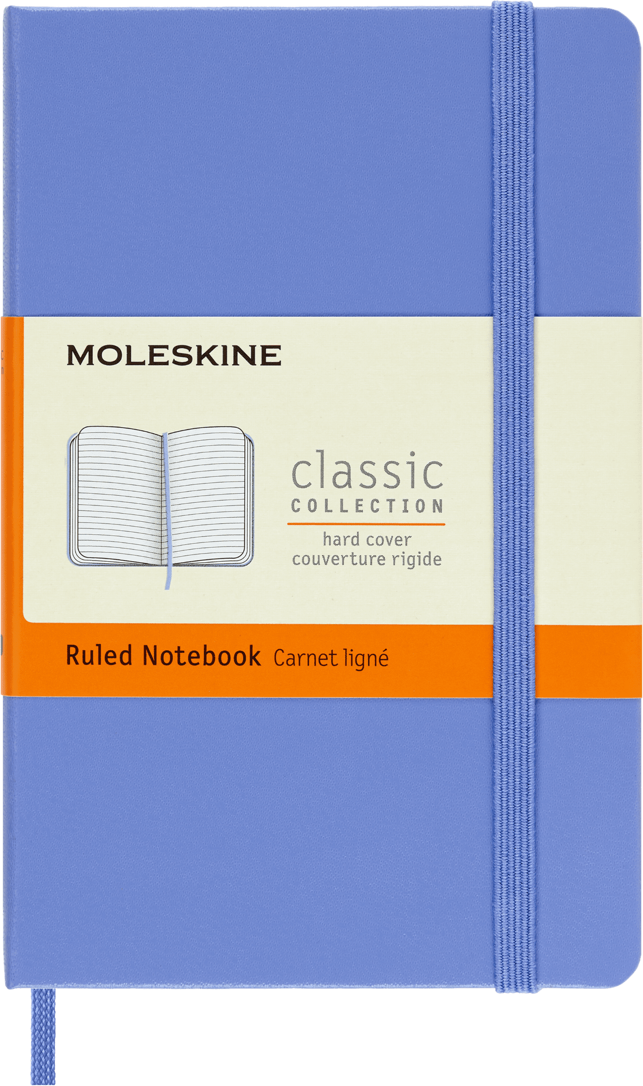 Moleskine Classic Notebook, Hard Cover, Pocket (3.5" x 5.5"), Ruled, Hydrangea Blue