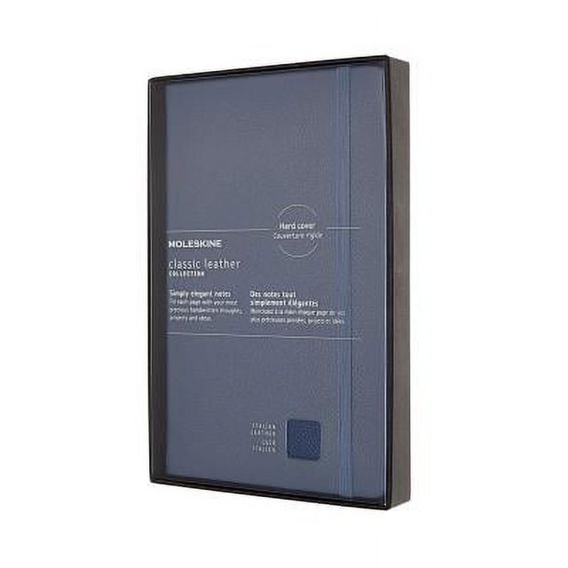 Moleskine Classic Leather Notebook Blue, Large, Ruled