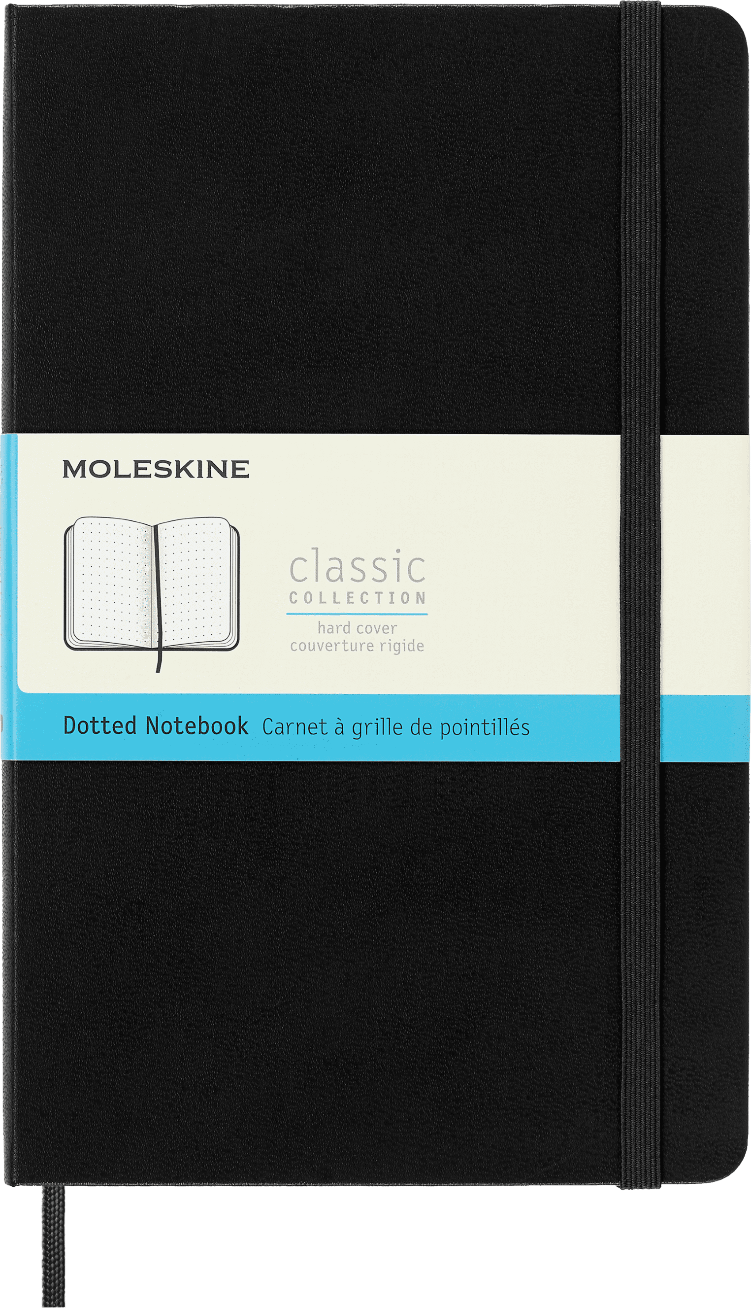 Moleskine Classic Notebook, Dotted, Hard Cover, Large (5" x 8.25"), Black