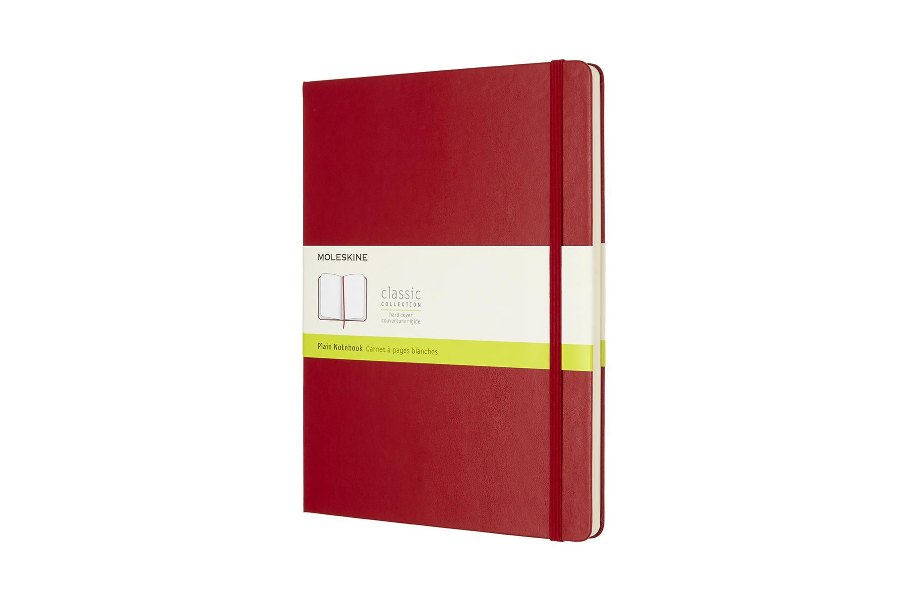 Moleskine Classic Notebook, Extra Large, Plain, Scarlet Red, Hard