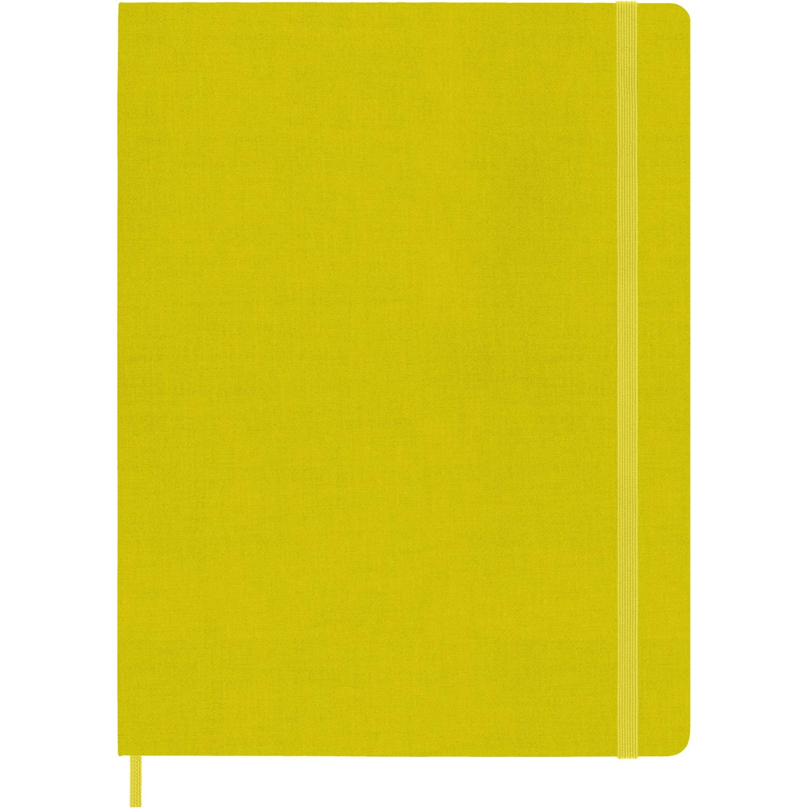 Moleskine Classic Notebook, Extra Large, Ruled, Hay Yellow, Silk Hard
