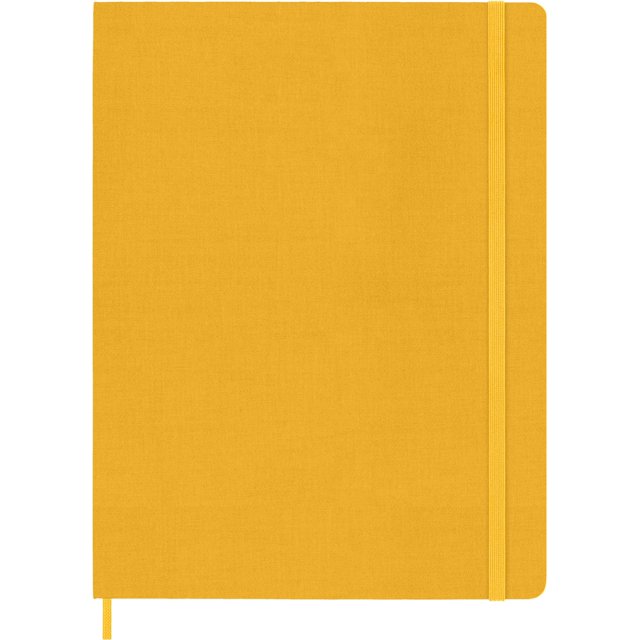 Moleskine Classic Notebook, Extra Large, Ruled, Orange Yellow, Silk Hard Cover (7.5 x 10