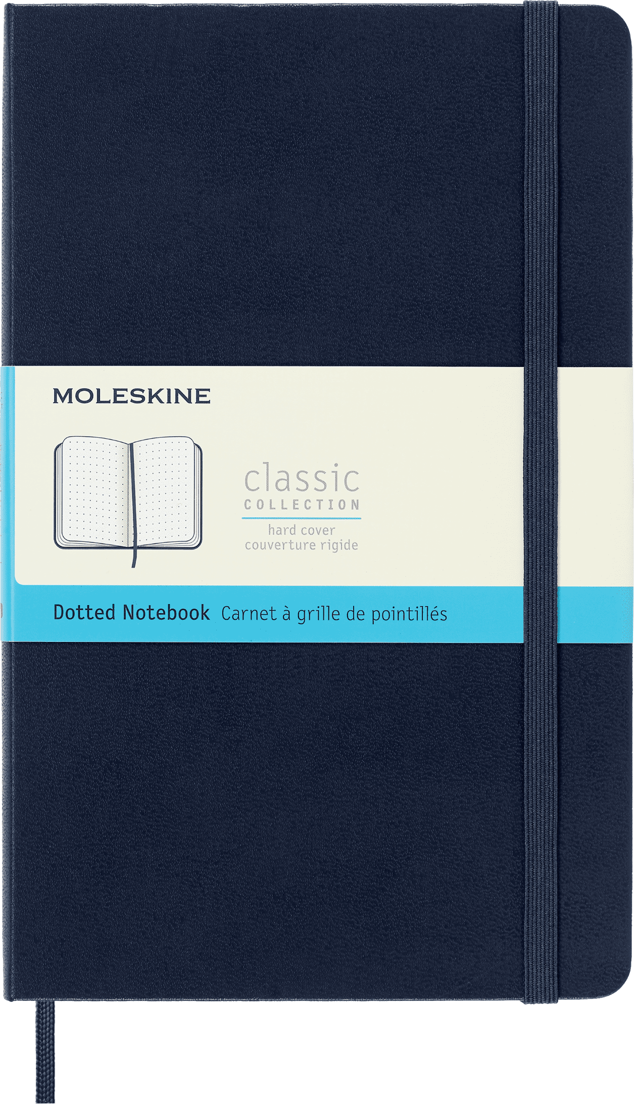 Moleskine Classic Notebook, Hard Cover, Large (5" x 8.25"), Dotted, Sapphire Blue