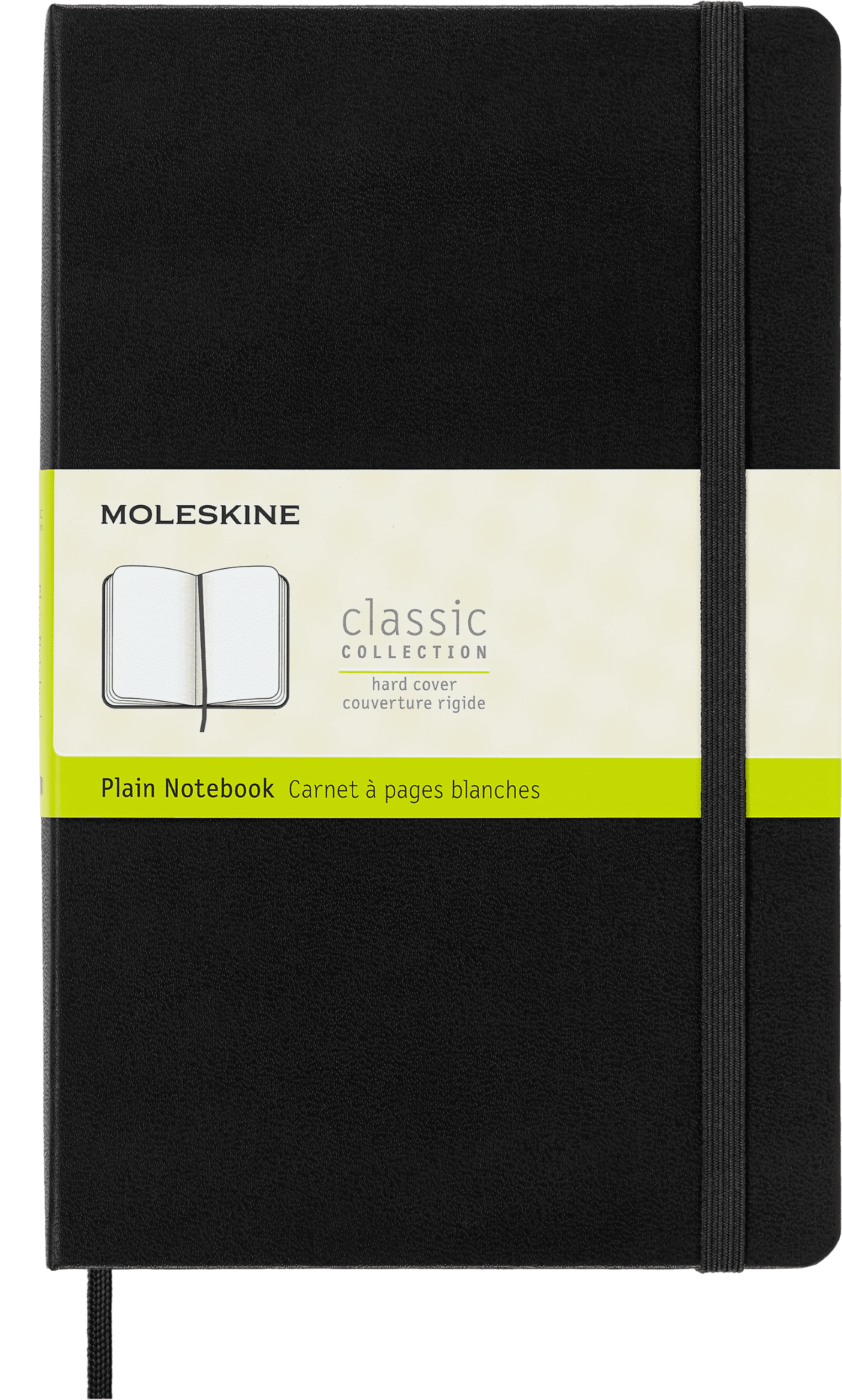 Moleskine Classic Notebook, Hard Cover, Large (5" x 8.25"), Plain, Black
