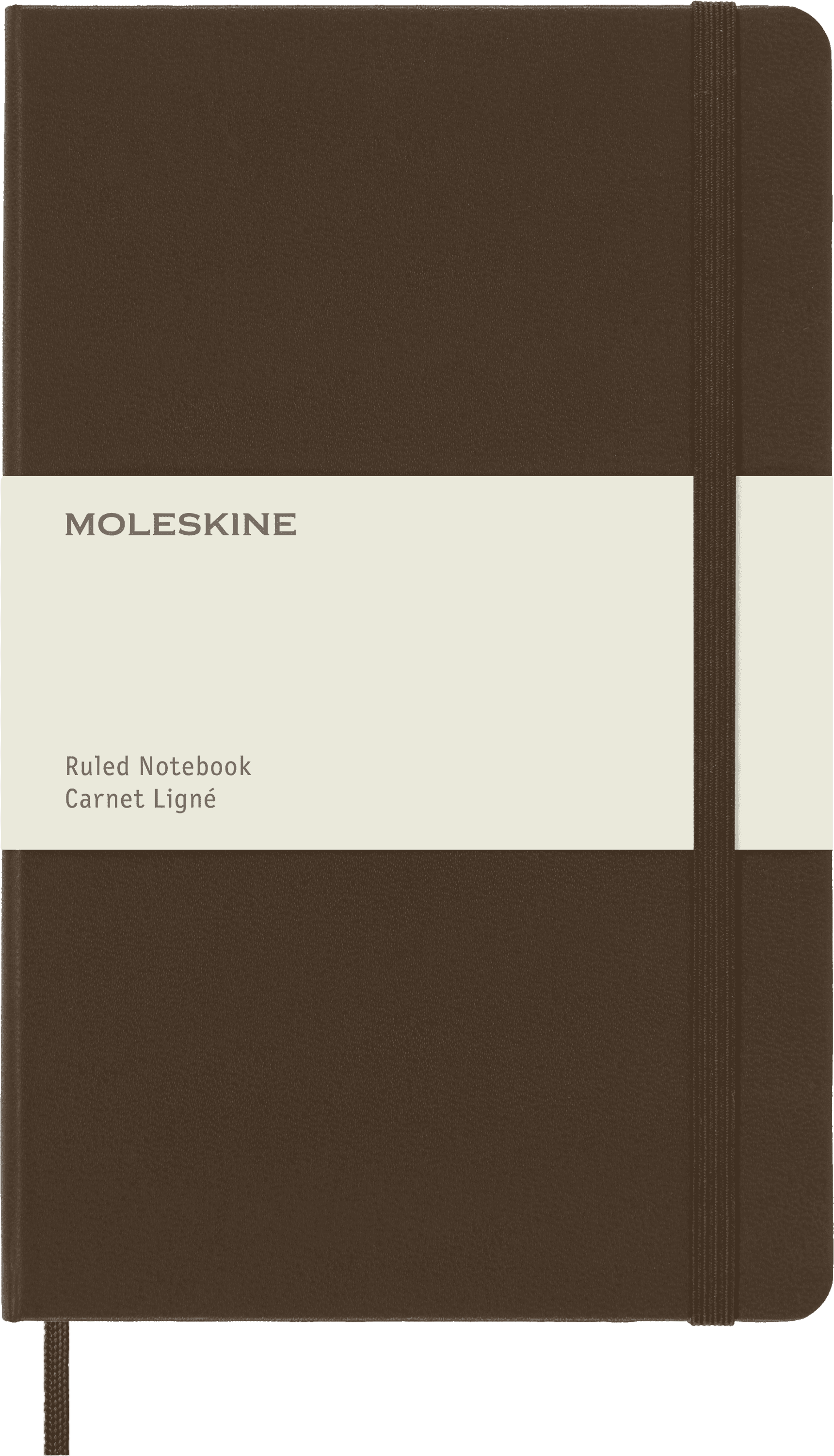 Moleskine Classic Notebook, Hard Cover, Large (5" x 8.25"), Ruled, Woodland Brown