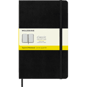 Moleskine Classic Notebook, Hard Cover, Large (5 x 8.25), Squared, Black,