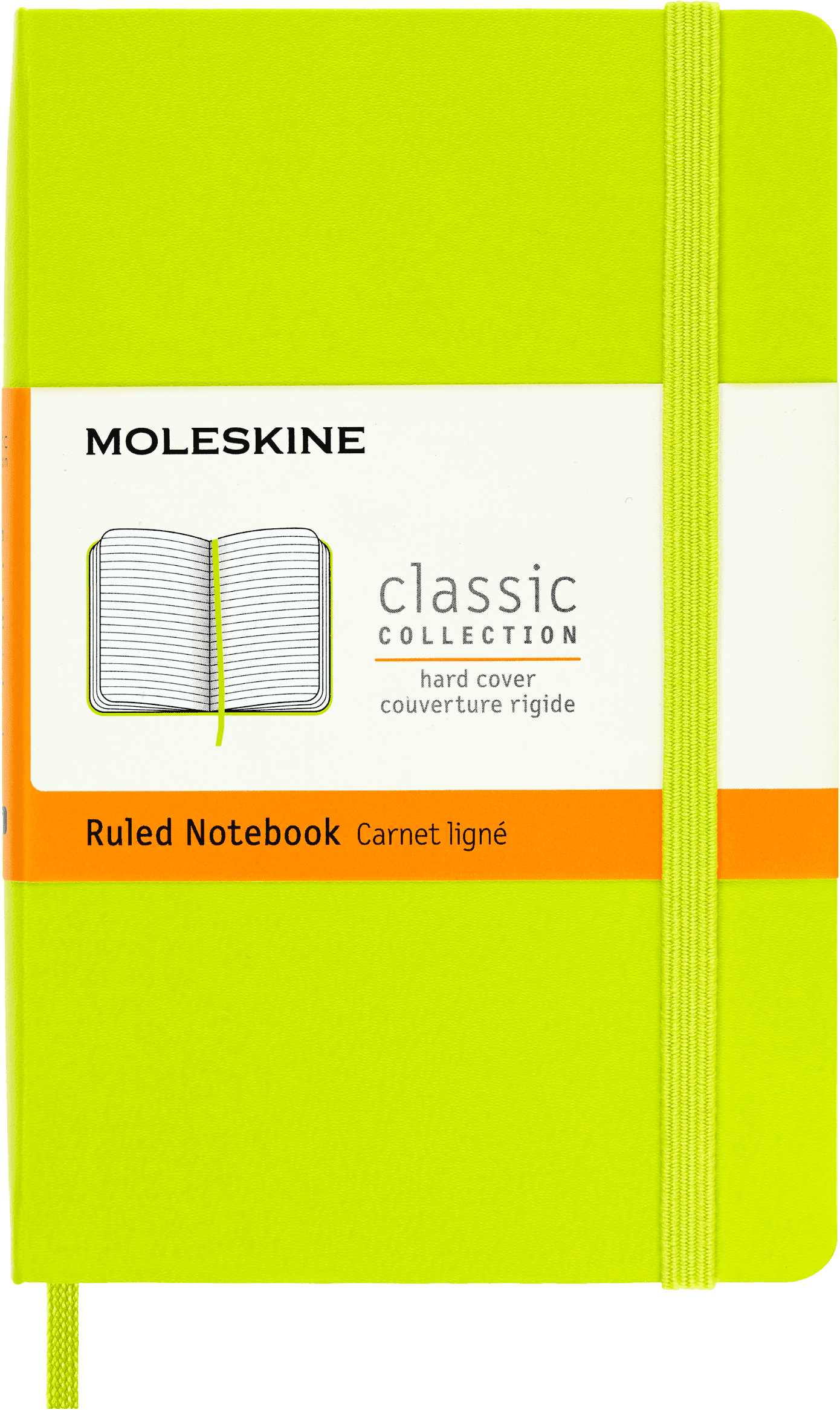 Moleskine Classic Notebook, Hard Cover, Pocket (3.5" x 5.5"), Lemon Green, 192 Pages