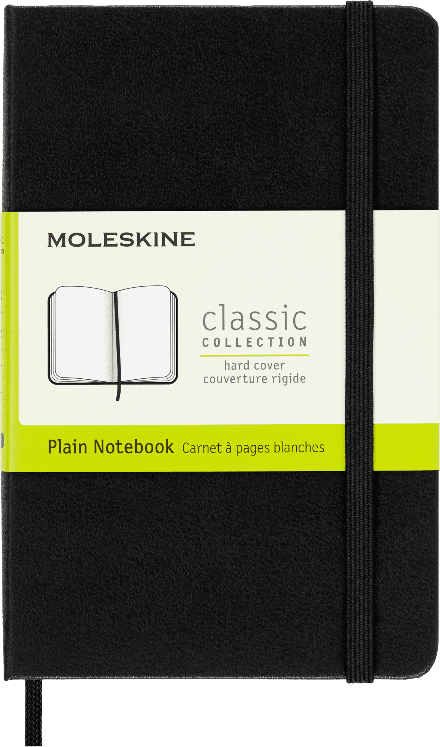 Moleskine Classic Notebook, Hard Cover, Pocket (3.5" x 5.5"), Plain, Black