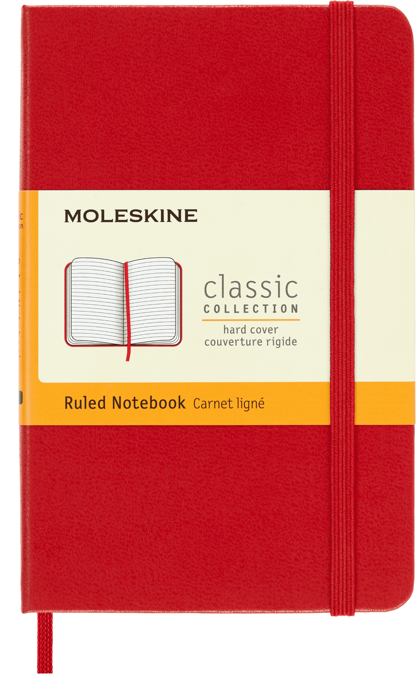 Moleskine Classic Notebook, Hard Cover, Pocket (3.5" x 5.5"), Ruled, Scarlet Red, 192 Pages