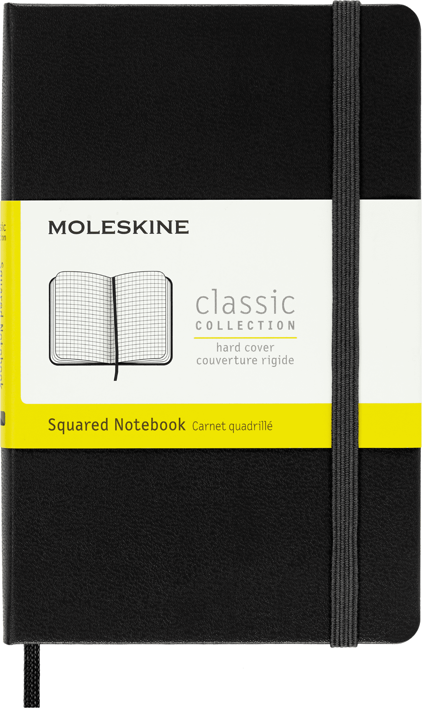 Moleskine Classic Notebook, Hard Cover, Pocket (3.5" x 5.5"), Squared, Black
