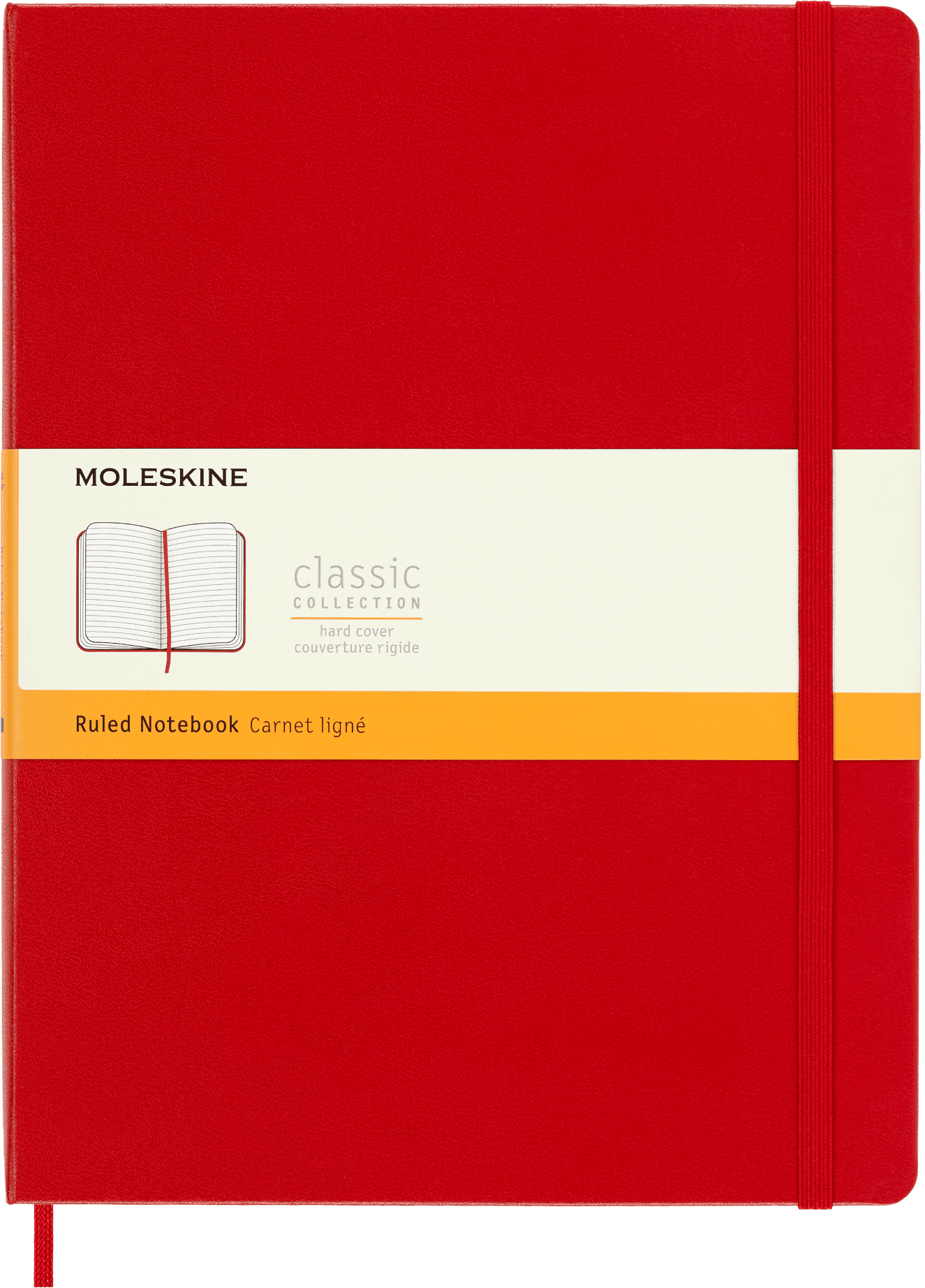MOLESKINE Plain Notebook レッドx7 Moleskine Classic Notebook, Hard Cover, XL (7.5