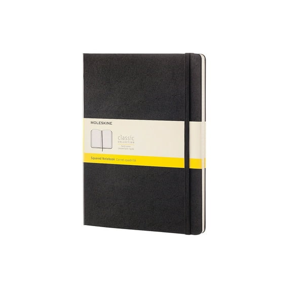 Moleskine Classic Notebook, Hard Cover, XL (7.5" x 9.75"), Squared, Black