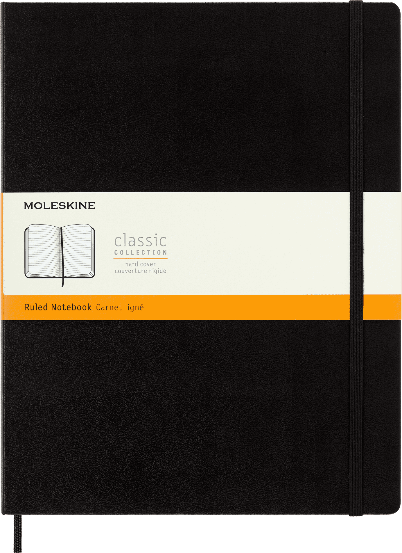 Moleskine Classic Notebook, Hard Cover, XXL (8.5" x 11"), Ruled, Black