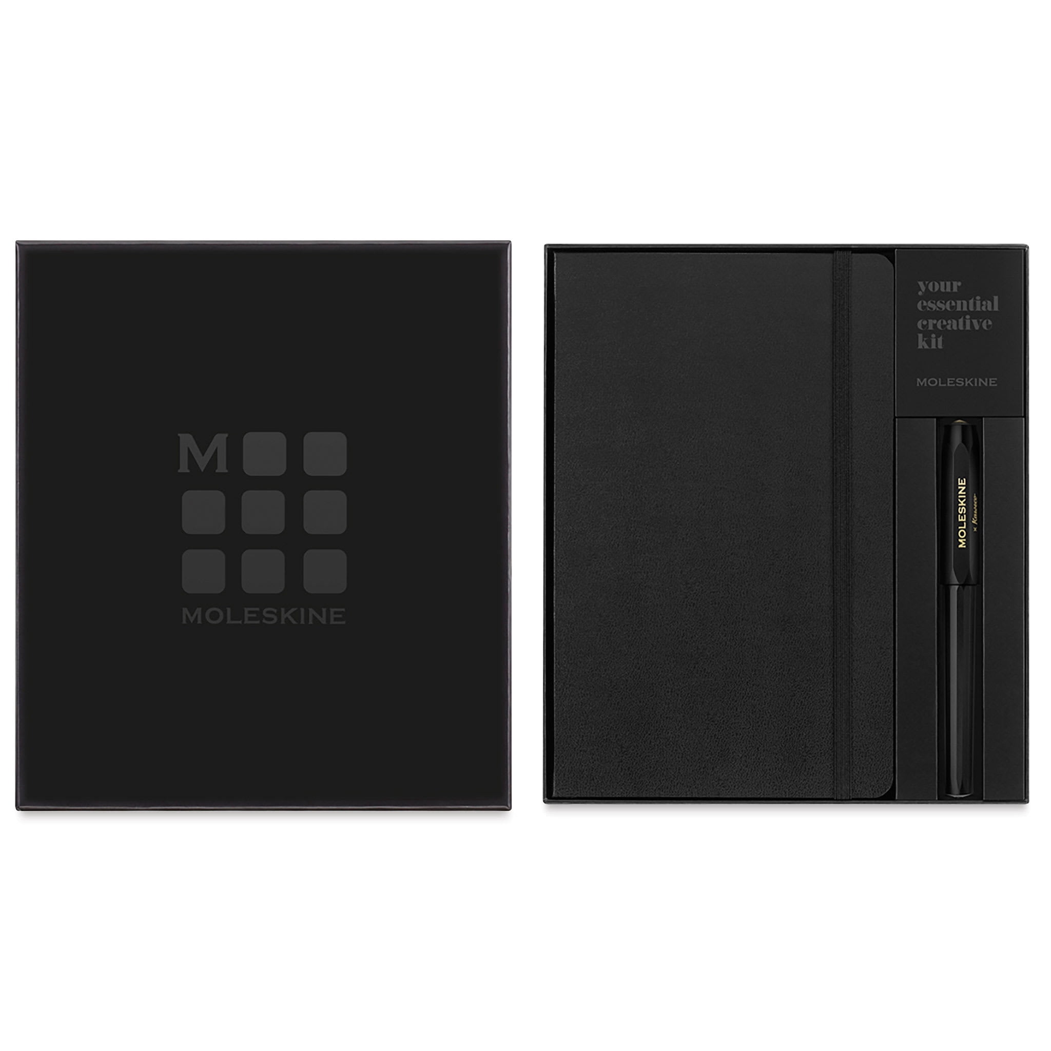 Moleskine Classic Notebook & Kaweco Rollerball Pen Set, 13cm x 21cm, Black, 176 Pages, Single Pack