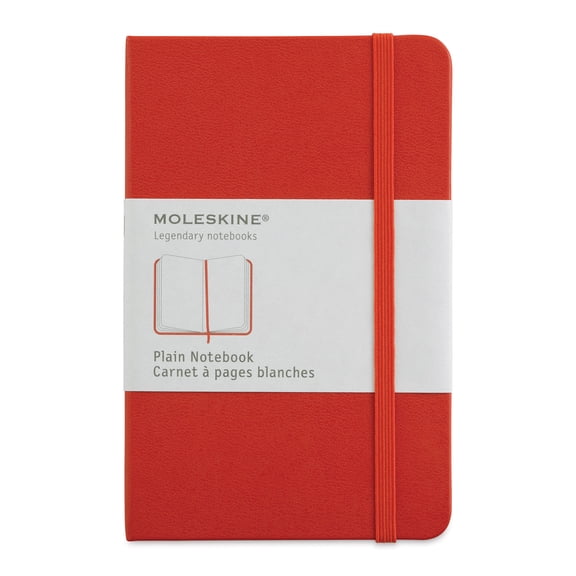 Moleskine Classic Notebook, Pocket, Plain, Red, Hard Cover (3.5 x 5.5)