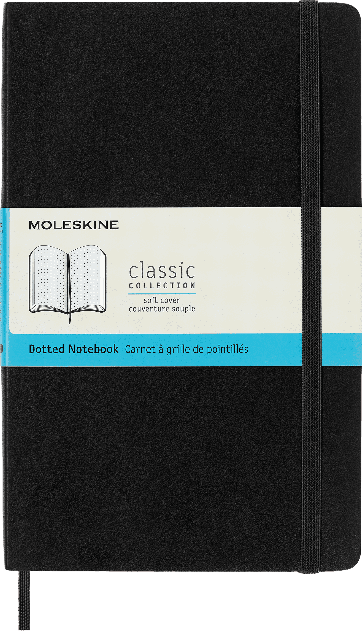 Moleskine Classic Notebook, Soft Cover, Large (5" 8.25"), Dotted, Black
