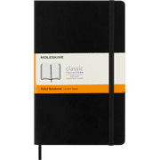 Moleskine Classic Notebook, Soft Cover, Large (5" x 8.25"), Ruled, Black