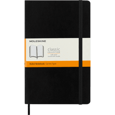 Moleskine Classic Notebook, Soft Cover, Large (5" x 8.25"), Ruled, Black