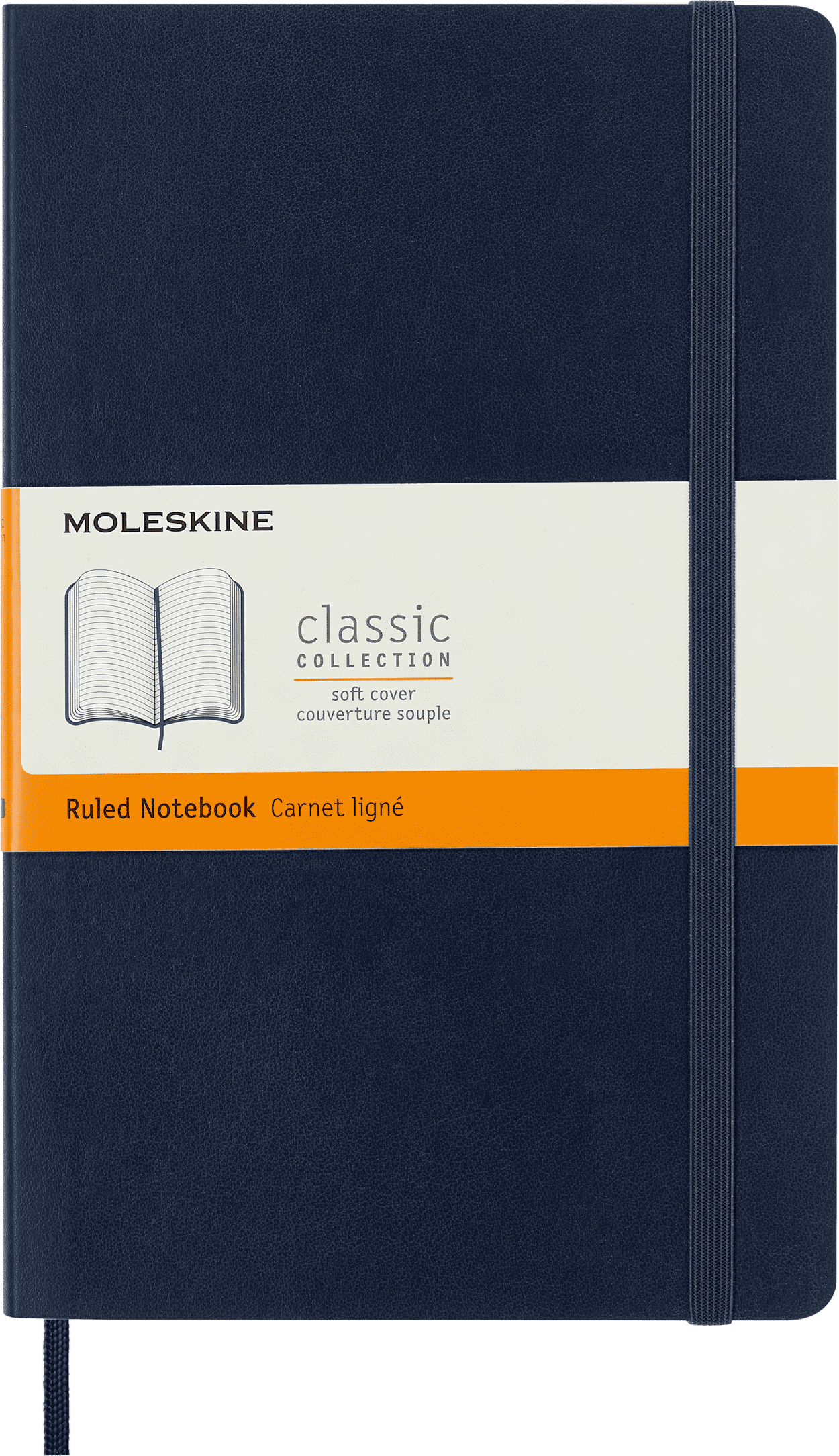 Moleskine Classic Notebook, Soft Cover, Large (5" x 8.25"), Ruled, Sapphire Blue