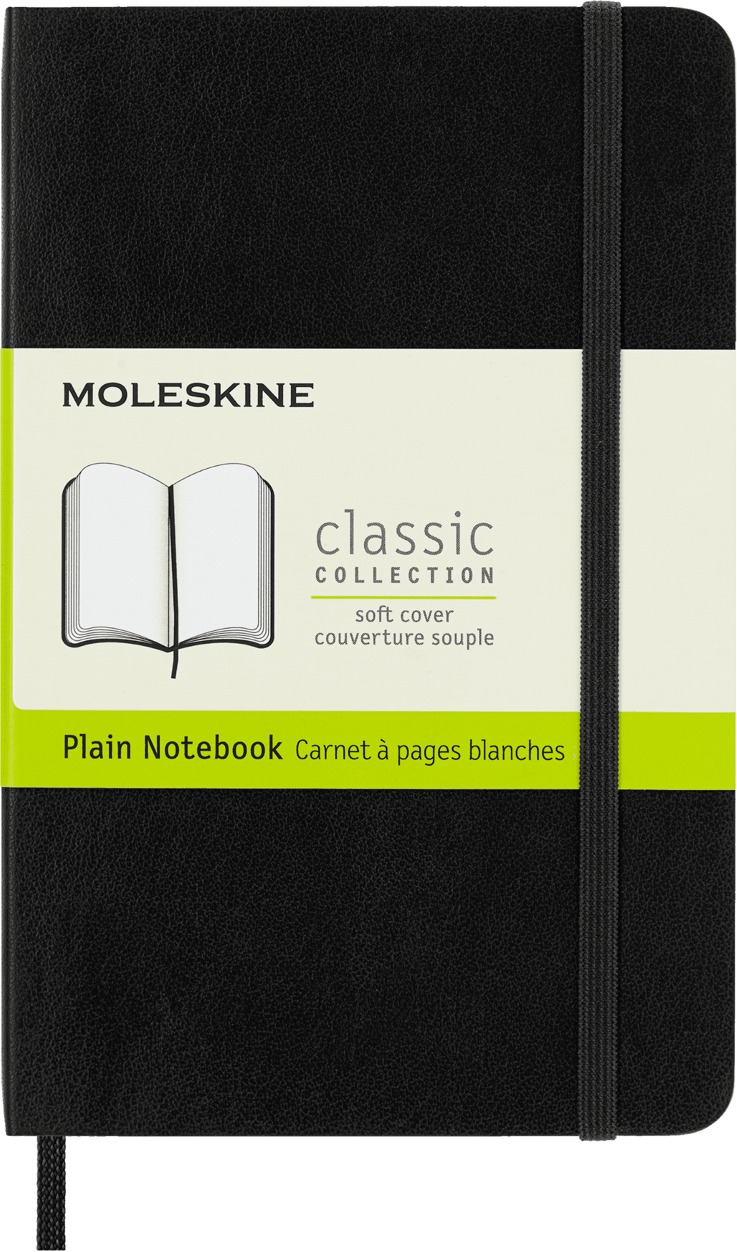 Moleskine Classic Notebook, Soft Cover, Plain, Pocket (3.5" x 5.5"), Black