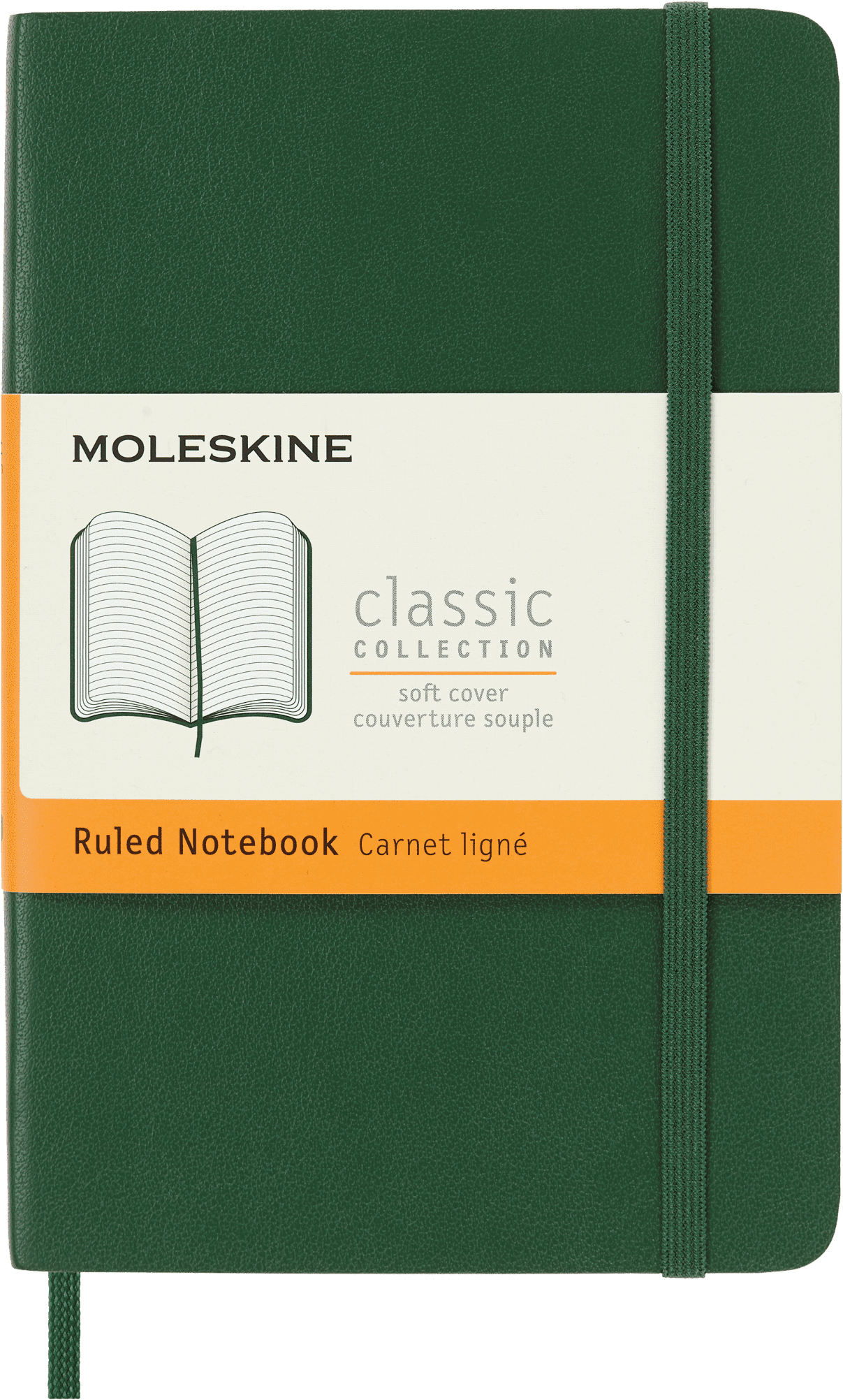 Moleskine Classic Notebook, Soft Cover, Ruled, Pocket (3.5" x 5.5"), Myrtle Green