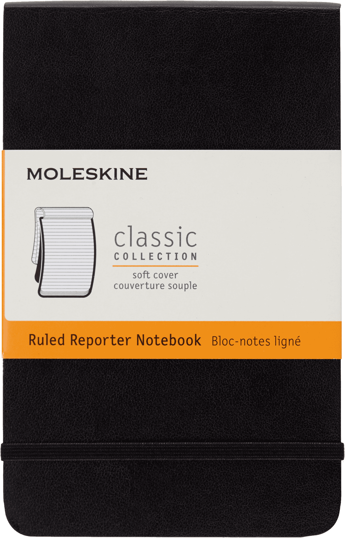 Moleskine Classic Reporter Notebook, Soft Cover, Pocket (3.5" x 5.5"), Ruled, Black