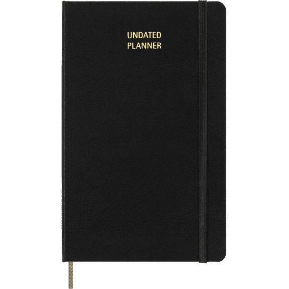 Moleskine Classic Weekly Undated Planner, Hard Cover, Large (5" x 8.25"), Black, 208 Pages