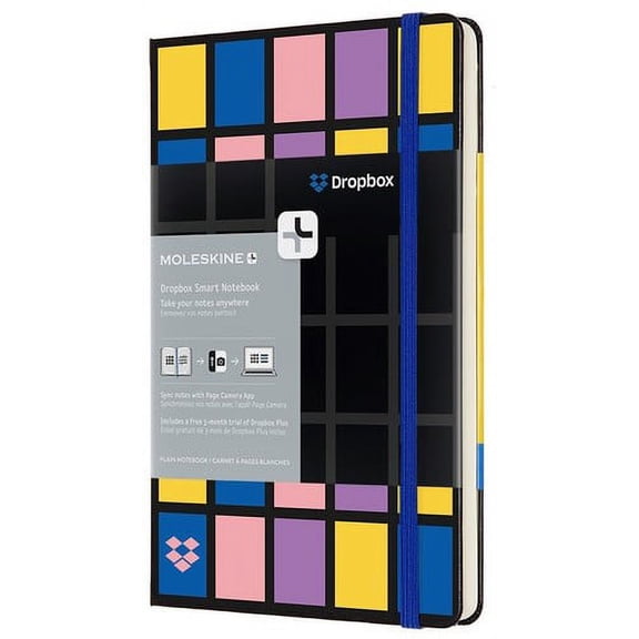 Moleskine Dropbox Smart Notebook, Large, Plain, Black, Hard Cover (5 x 8.25) (Books)