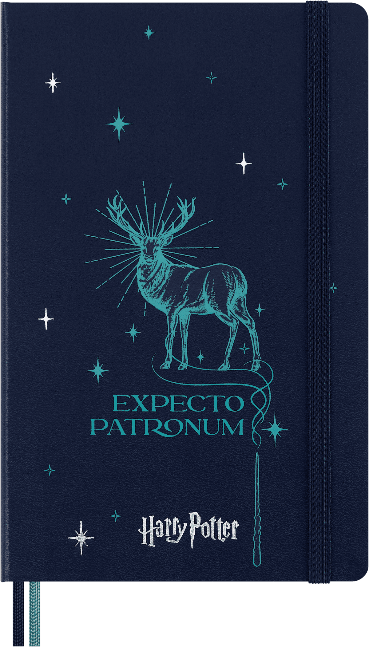 Moleskine Harry Potter Expecto Patronum Limited Edition Notebook 5" x 8.25" Narrow-Ruled Blue/Teal