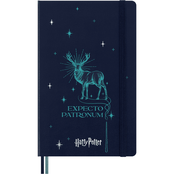 Moleskine Harry Potter Expecto Patronum Limited Edition Notebook 5" x 8.25" Narrow-Ruled Blue/Teal
