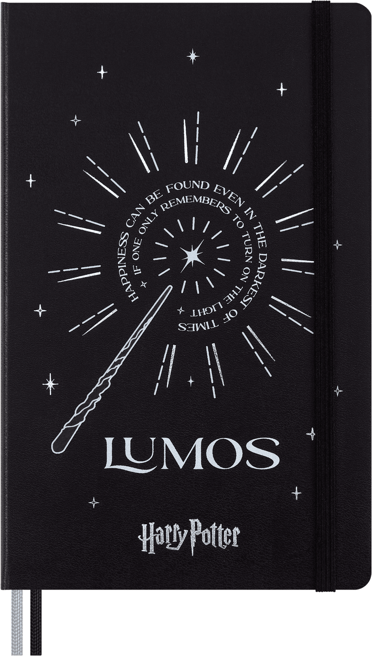 Moleskine Harry Potter Lumos Limited Edition Notebook 5" x 8.25" Narrow-Ruled Black/White