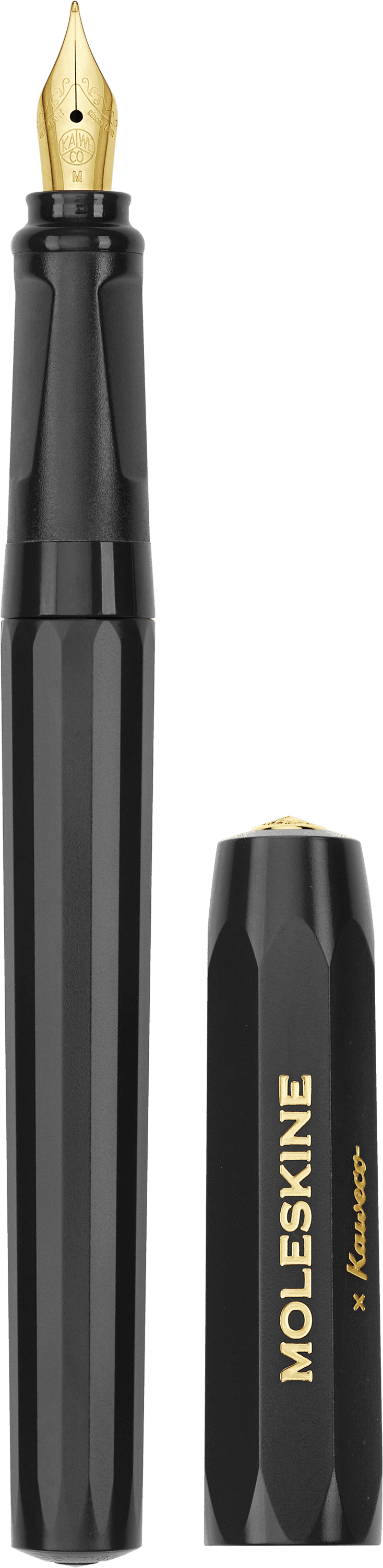 Moleskine Kaweco Fountain Pen, Black, Medium Nib, Blue Ink