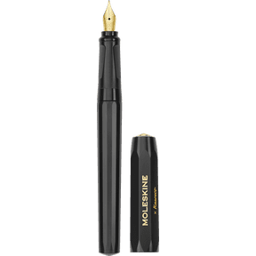 Moleskine Kaweco Fountain Pen, Black, Medium Nib, Blue Ink