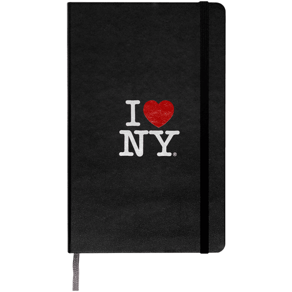 Moleskine Limited Edition I Love NY Notebook, Hard Cover, Large (5" x 8.25"), Ruled, Black, 240 Pages