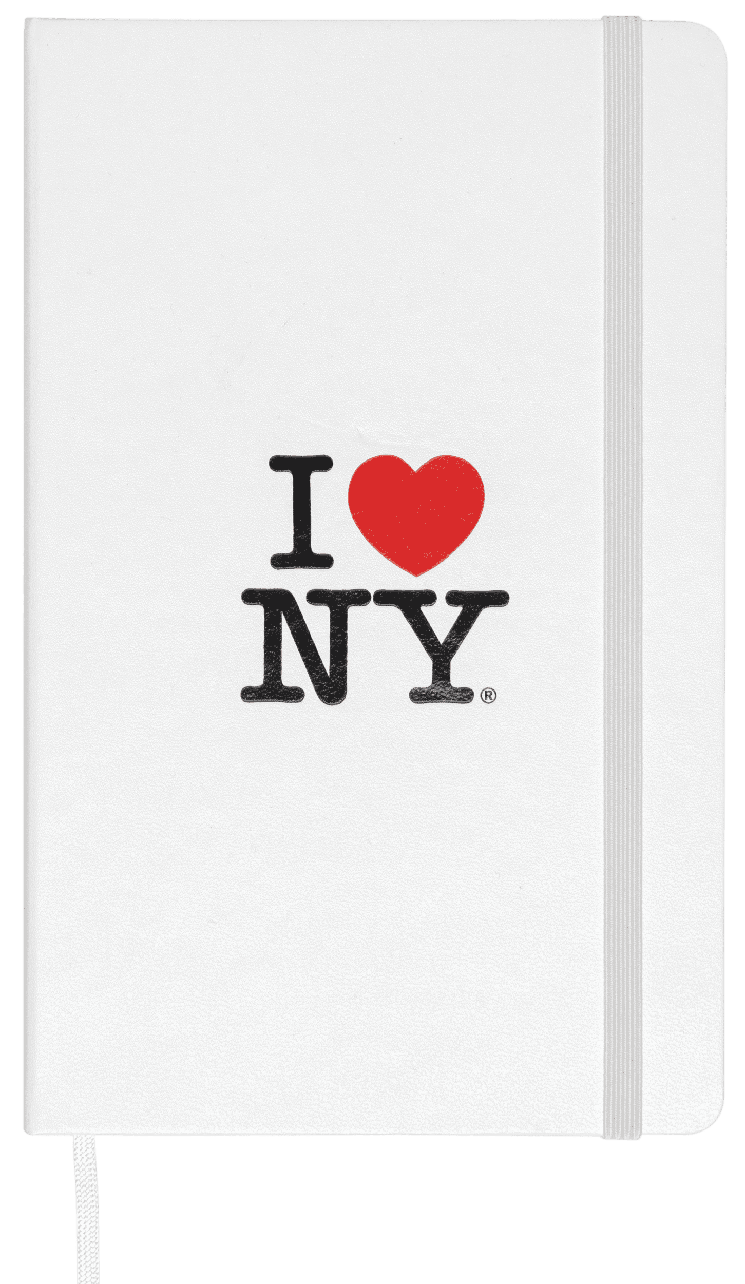 Moleskine Limited Edition I Love NY Notebook, Hard Cover, Large (5" x 8.25"), Ruled, White, 240 Pages
