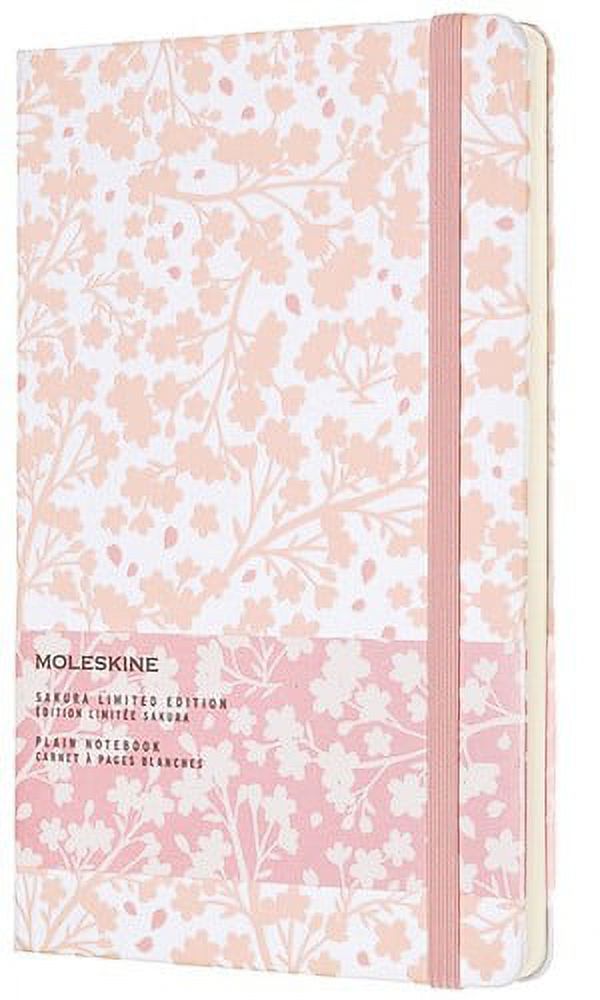 Moleskine Limited Edition Notebook Sakura, Large, Plain, White WH6