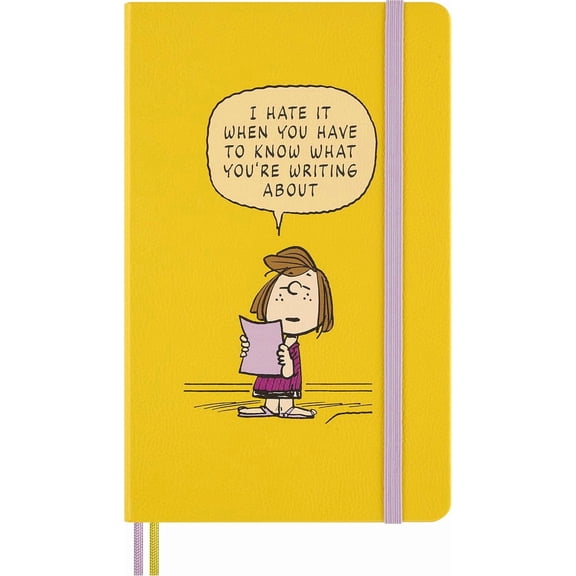 Moleskine Limited Edition Peanuts 'Patty' Notebook, Hard Cover, Large (5" x 8.25"), Ruled, Yellow, 176 pages