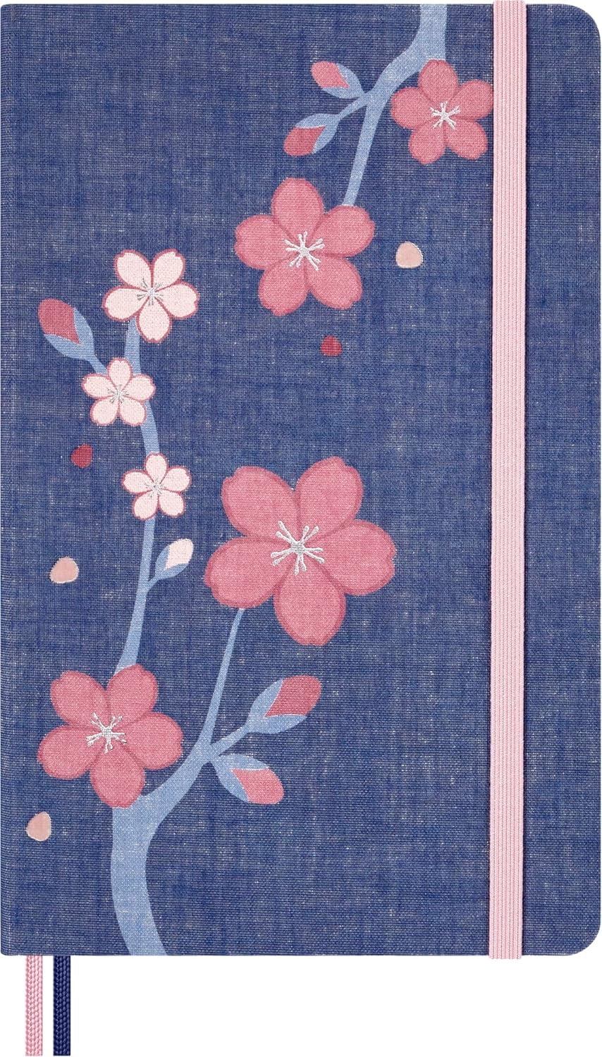 Moleskine Limited Edition Sakura Notebook, Hard Cover, Large (5" x 8.25"), Ruled, Cherry Blossoms, 176 pages