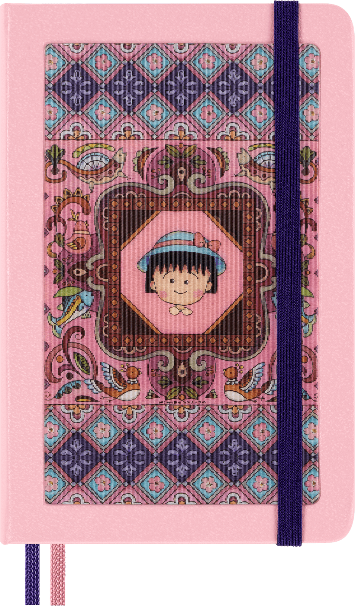 Moleskine Limited Edition Sakura Notebook with lenticular optical-effect cover by Momoko Sakura, Hard Cover, Ruled, Pocket (3.5" x 5.5"), Maruko floral, 160 Pages