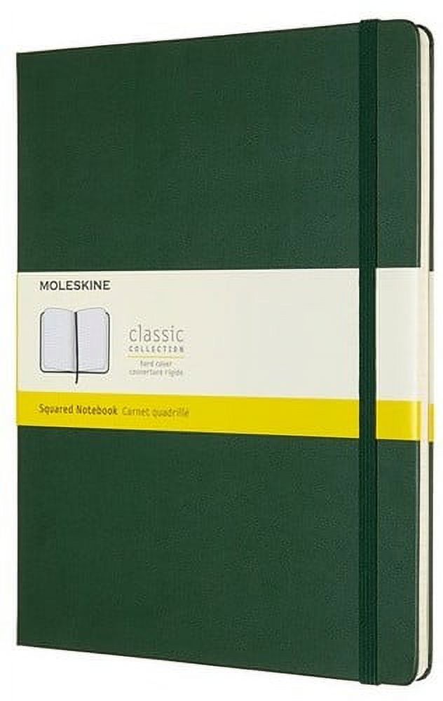 Moleskine Notebook, Extra Large, Squared, Myrtle, Green, Hard Cover (7.
