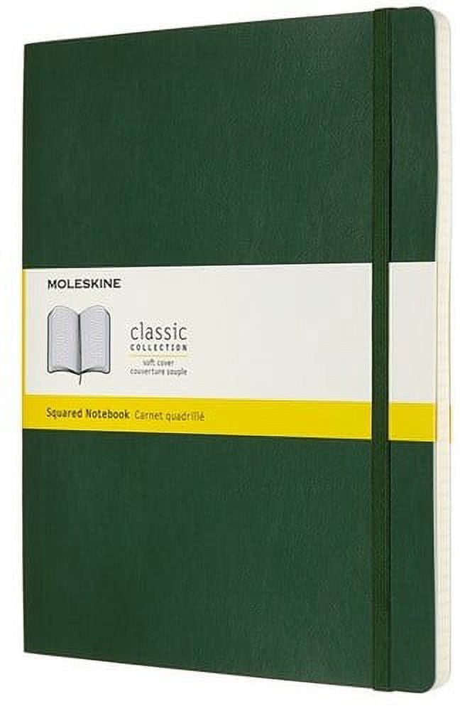 Moleskine Notebook, Extra Large, Squared, Myrtle Green, Soft Cover (7.5 x 9.75) (Books)