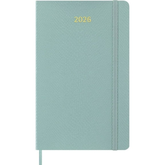 Moleskine, Precious and Ethical Weekly Green 2026 Planner, 5.9'' X 8.95'', 12-Month Calendar with Stapled Binding