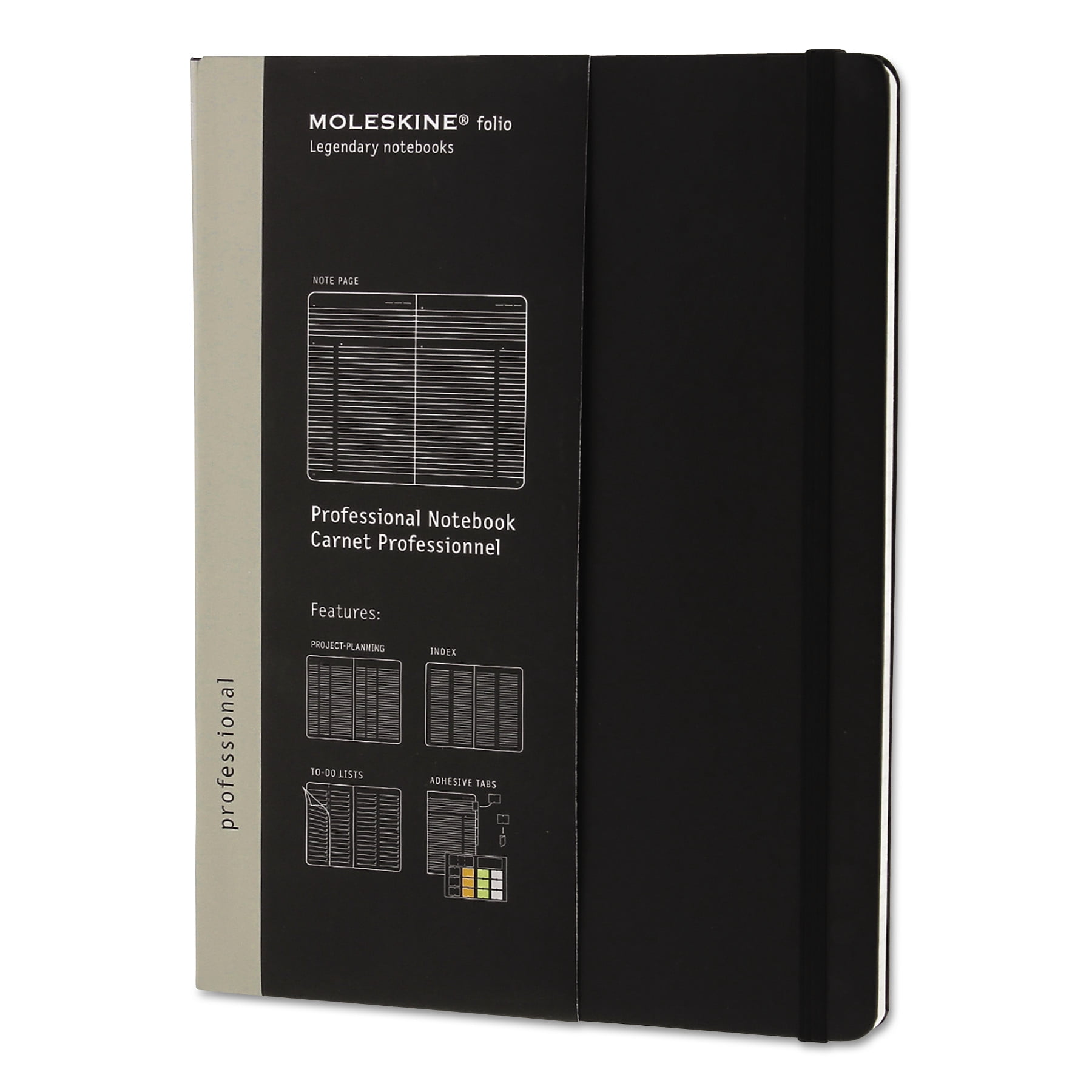 Moleskine Professional Notebook, Ruled, 9 3/4 x 7 1/2, Black Moleskine Professional Notebook, Ruled, 9 3/4 x 7 1/2, Black