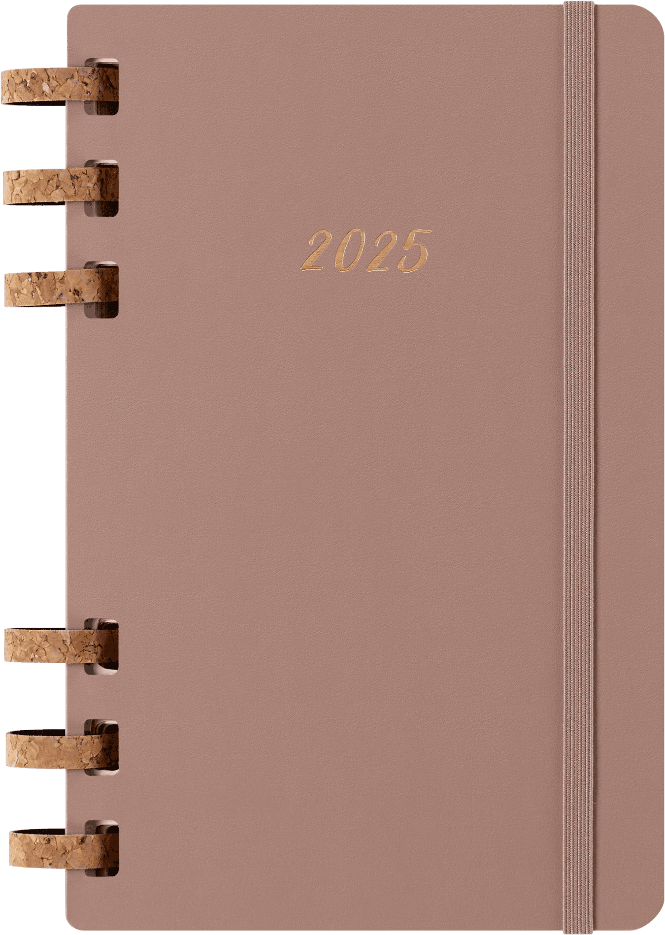 Moleskine Spiral 12 Month 2025 Solar Year Planner, Hard Cover, Large (5" x 8.25"), Almond, 200 Pages