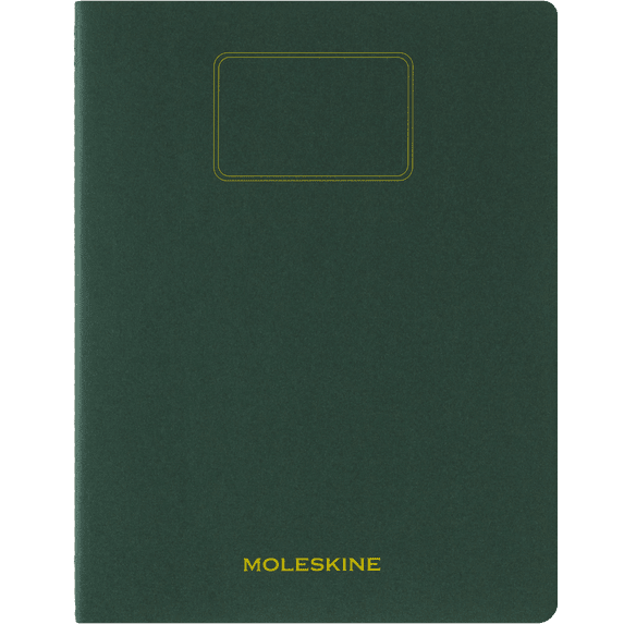 Moleskine Student Cahier Journal, Soft Cover, Plain, XXL (8.5" x 11"), Myrtle Green