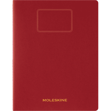Moleskine Student Cahier Journal, Soft Cover, Plain, XXL (8.5" x 11"), Red