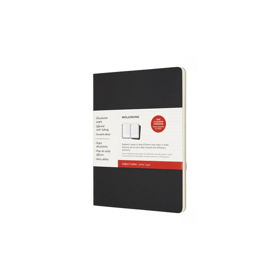 Moleskine Subject Journal, Black & Kraft Brown, 7.5in x 9.75in, 160 Pages, 2 Count