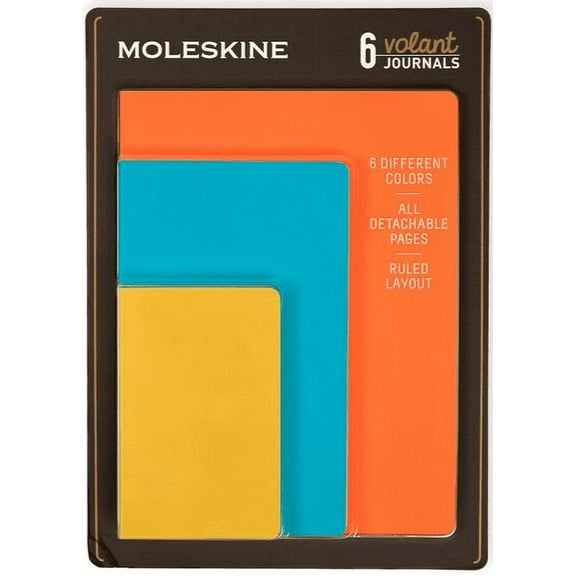 Moleskine Volant Journals Exclusive Bundle A (Set of 6), Ruled, Multicolor